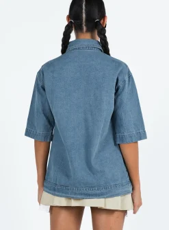 Princess Polly Tilse Jacket Denim Clearance