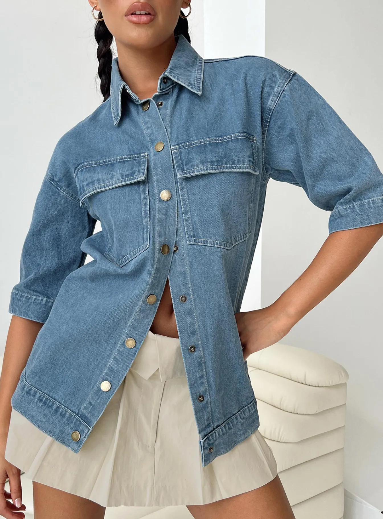 Princess Polly Tilse Jacket Denim Clearance