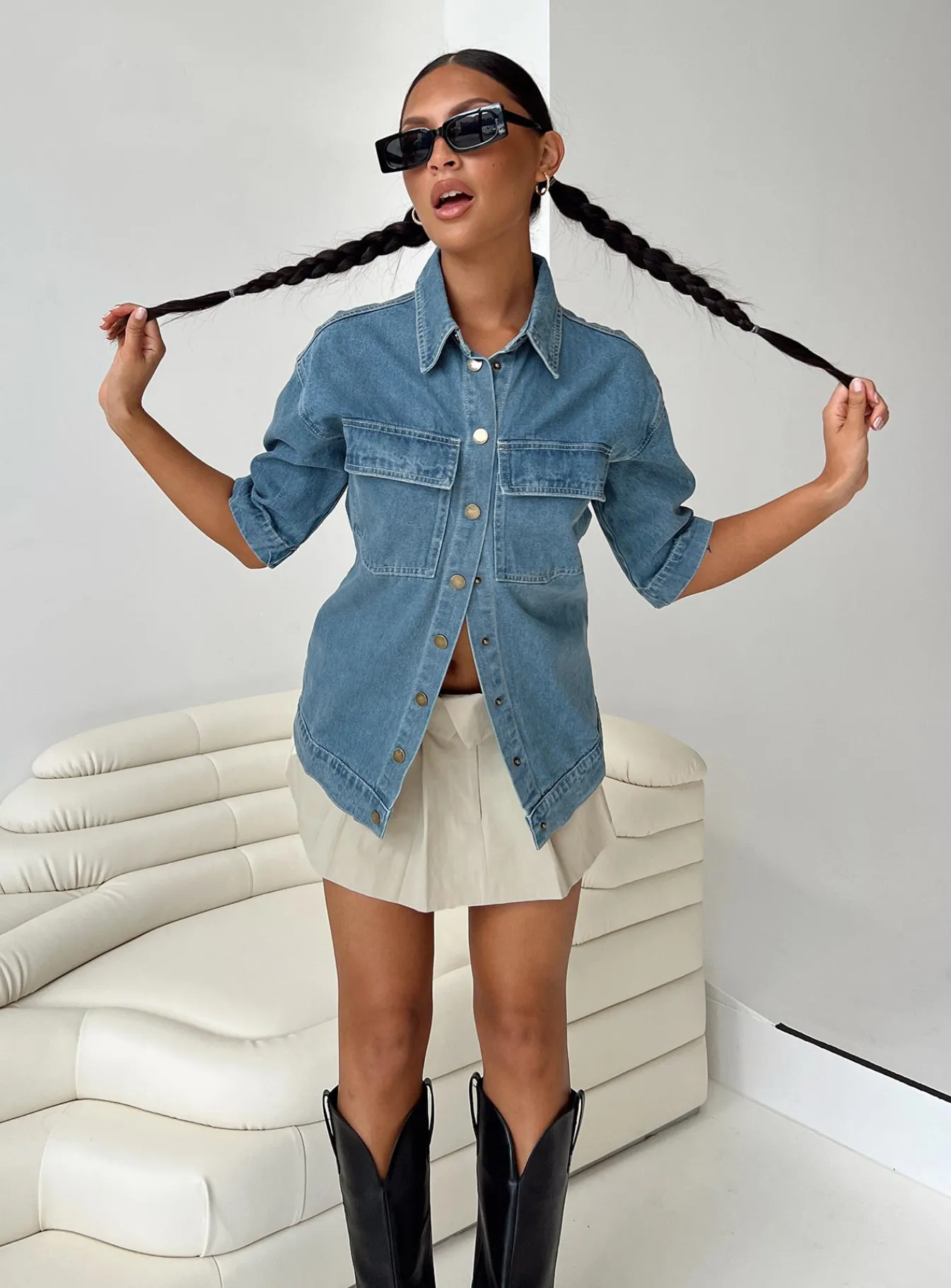 Princess Polly Tilse Jacket Denim Clearance