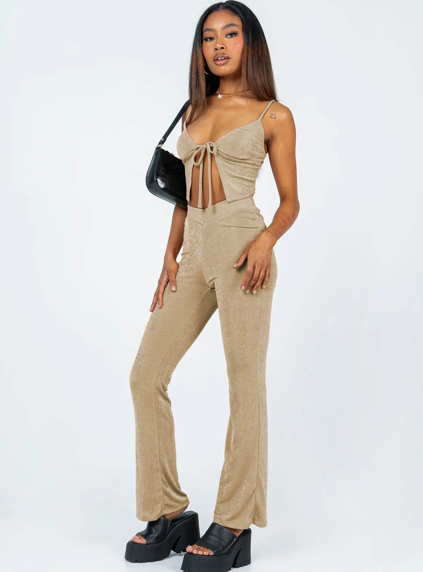 Princess Polly Tina Set Beige New
