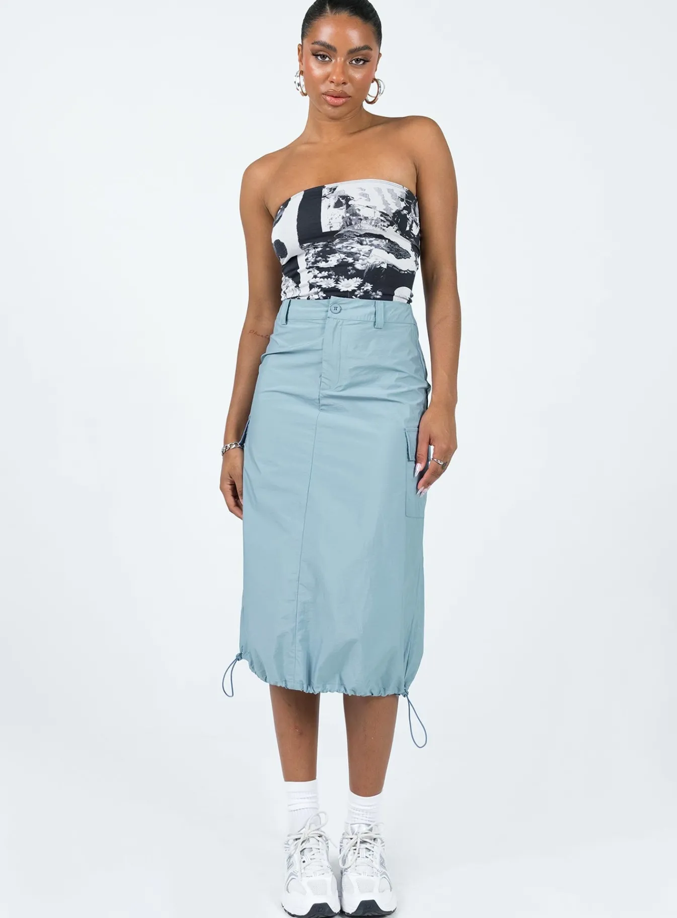 Princess Polly Tinba Midi Skirt Blue Store