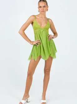 Princess Polly Tinker Mini Dress Green Sale