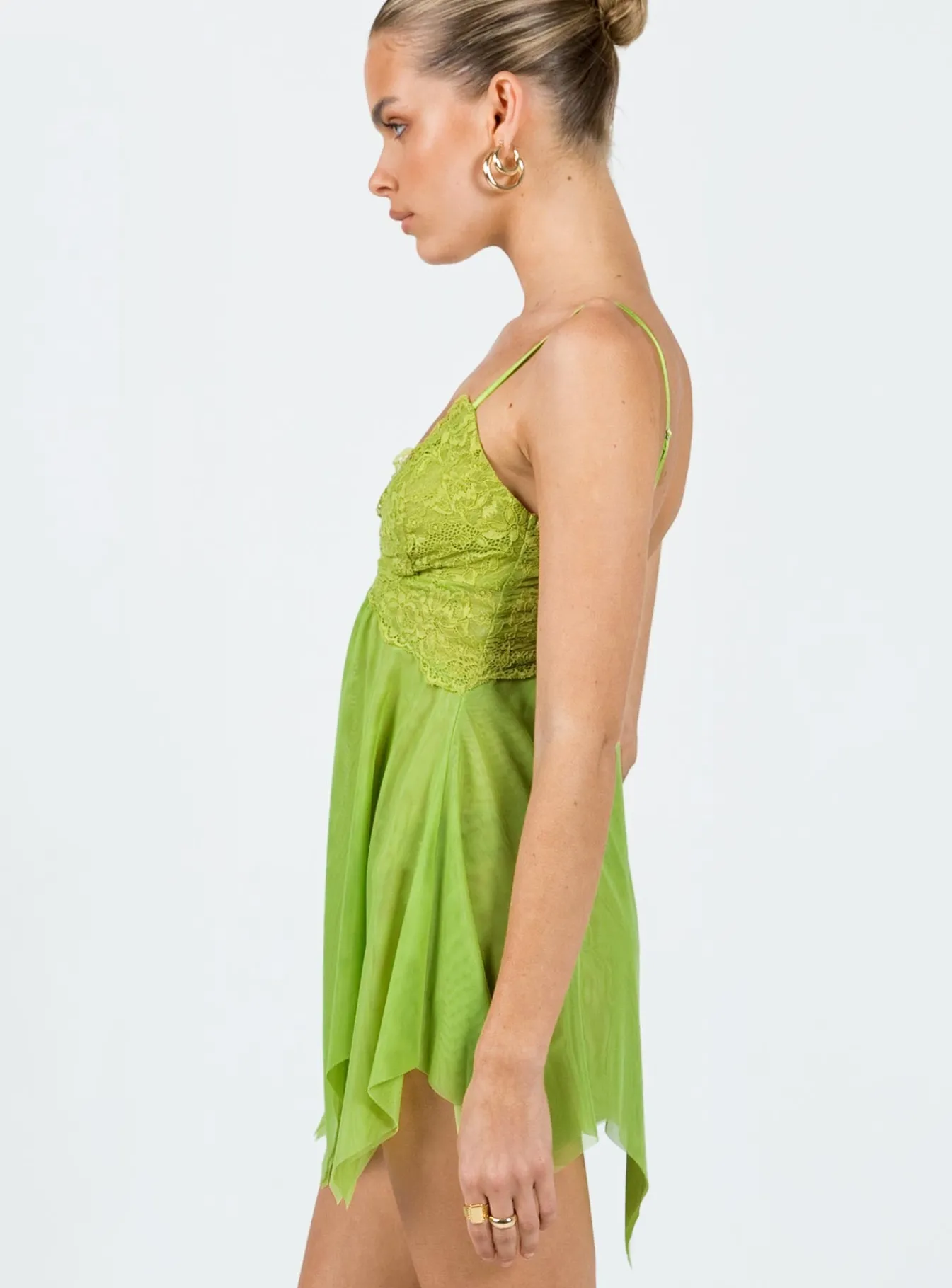 Princess Polly Tinker Mini Dress Green Sale
