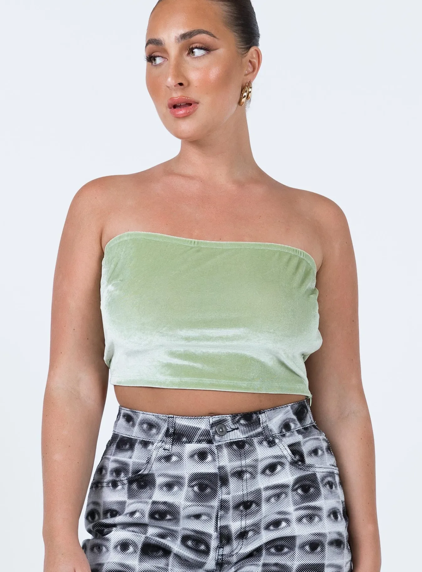 Princess Polly Tinsley Top Green Best