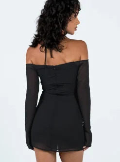 Princess Polly Tisha Off The Shoulder Mini Dress Black Store