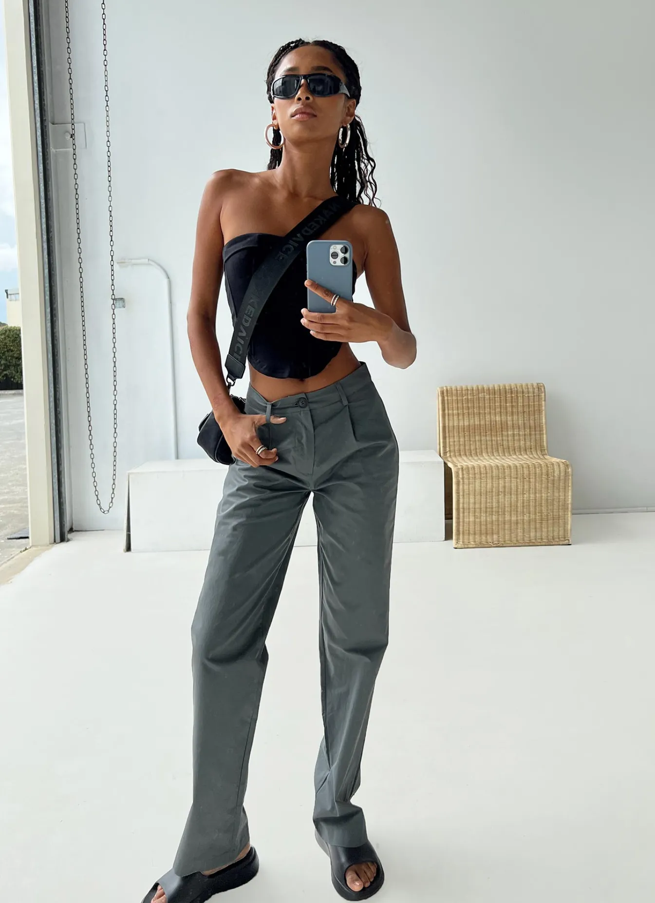 Princess Polly Titius Pants Slate Clearance