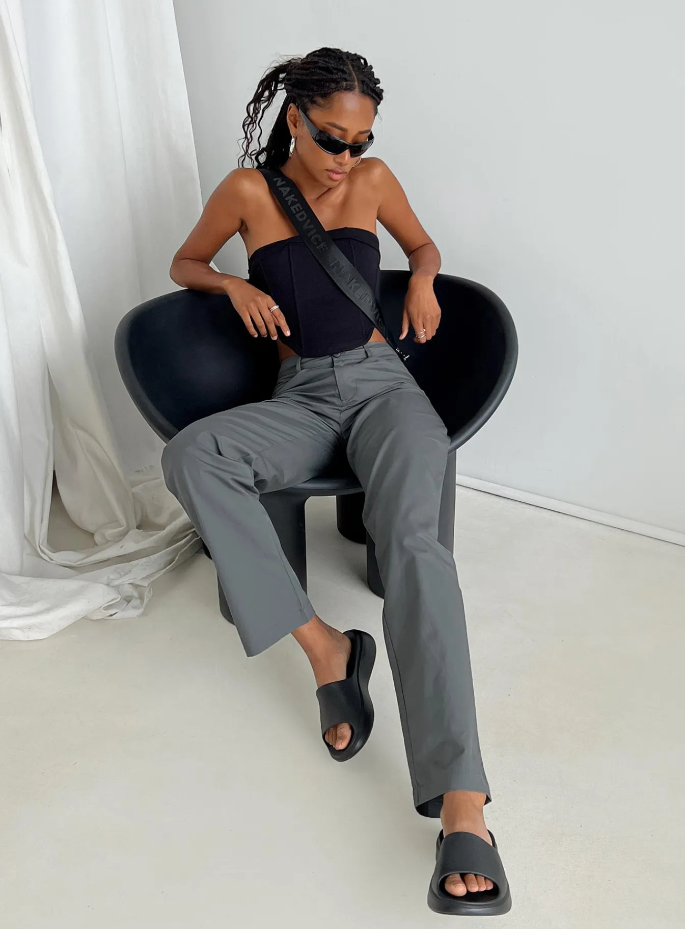 Princess Polly Titius Pants Slate Clearance