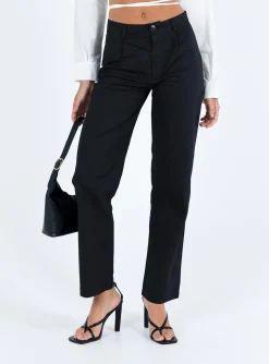 Princess Polly Titius Pants Solid  Black Shop