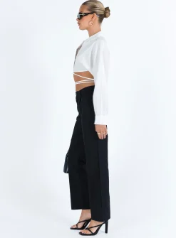Princess Polly Titius Pants Solid  Black Shop
