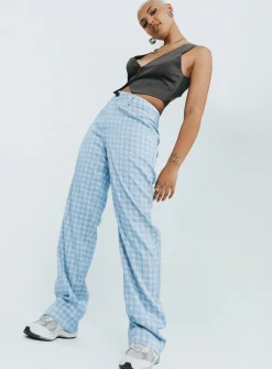 Princess Polly Titius Pantscheck   Blue Cheap