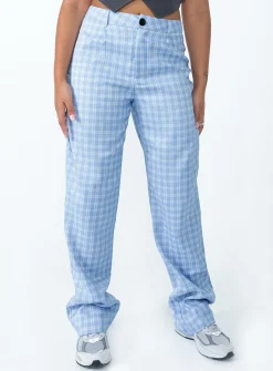 Princess Polly Titius Pantscheck   Blue Cheap