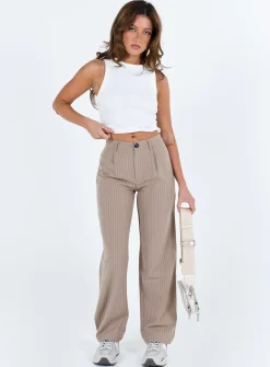 Princess Polly Titius Pantspetite   Beige Clearance