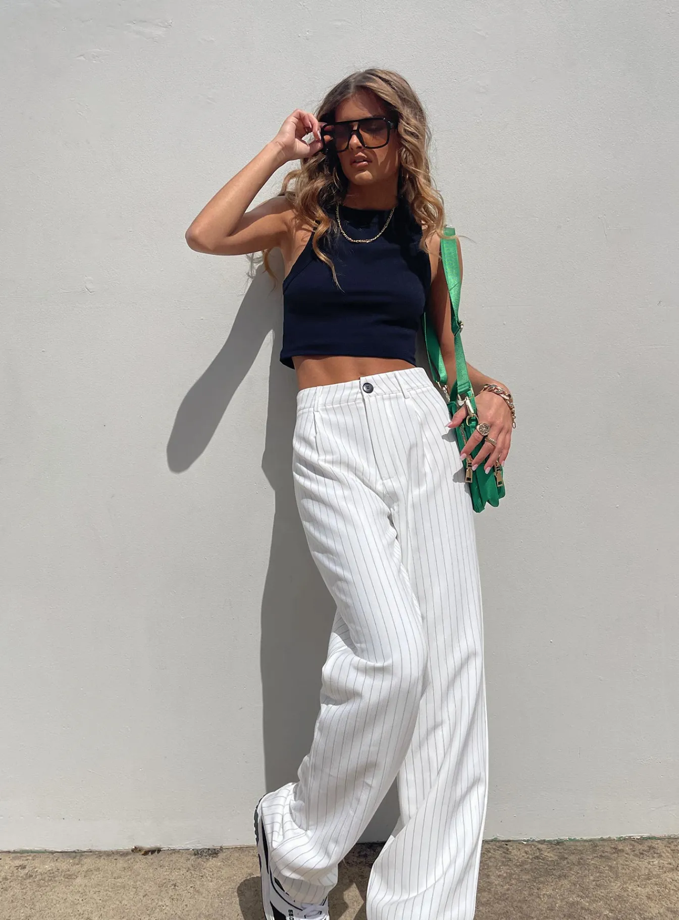 Princess Polly Titius Pantspinstripe White Store