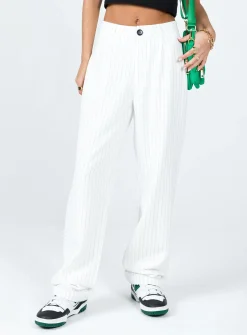 Princess Polly Titius Pantspinstripe White Store