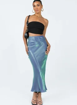 Princess Polly Tobin Maxi Skirt Mermaid  Blue Best Sale