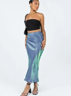 Princess Polly Tobin Maxi Skirt Mermaid  Blue Best Sale