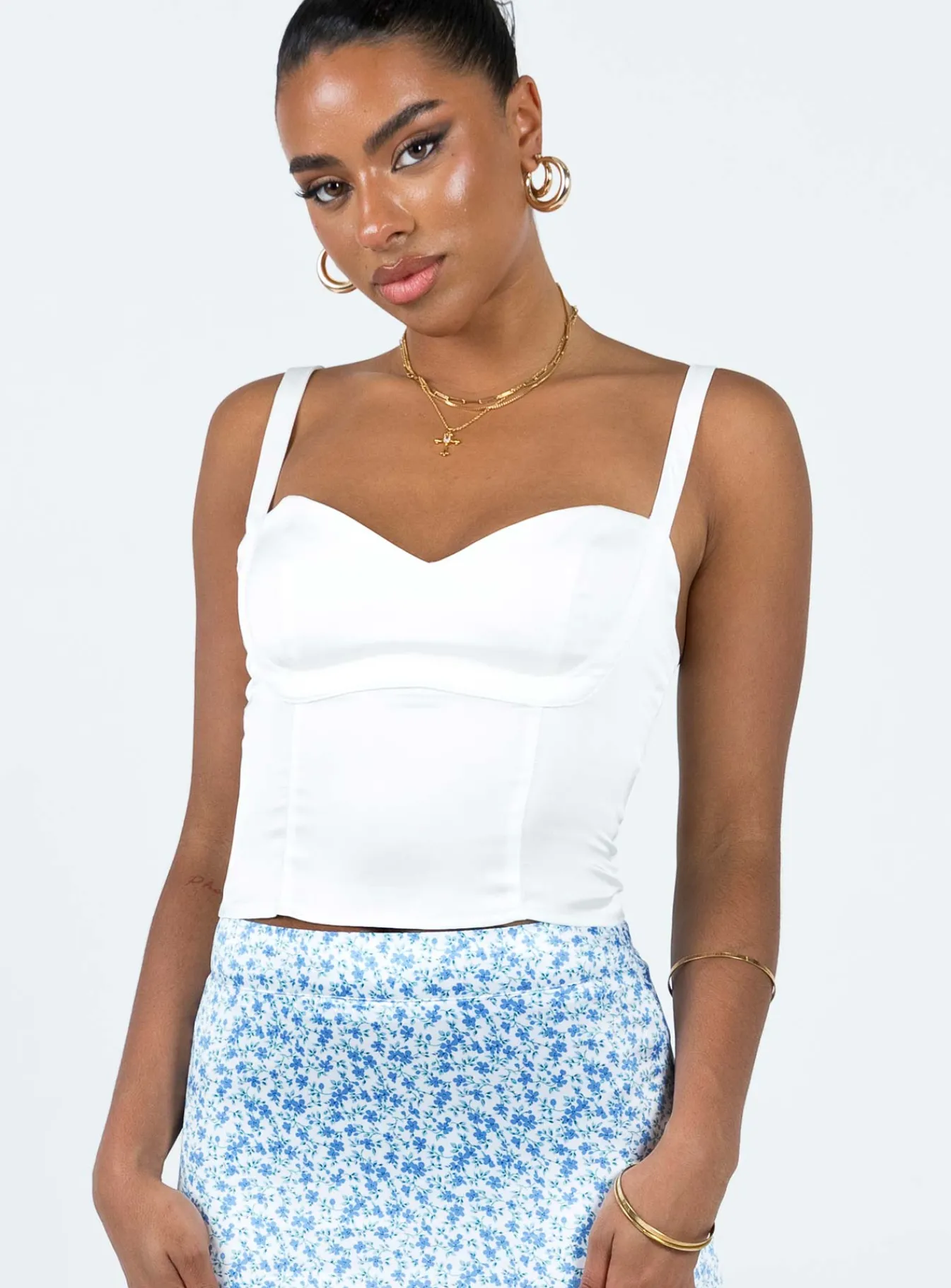Princess Polly Tomkins Corset Top White Hot