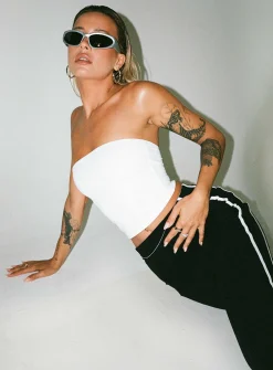 Princess Polly Tomlin Top  White Sale