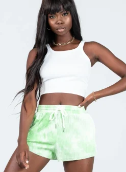 Princess Polly Tommy Tye Dye Shorts  Green Best Sale