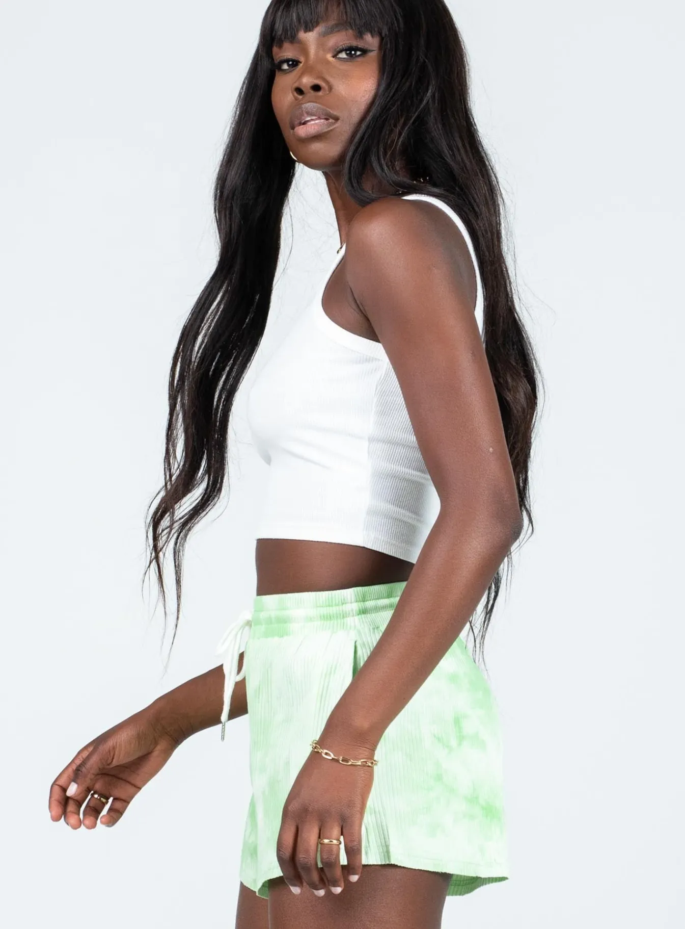 Princess Polly Tommy Tye Dye Shorts Green Best Sale