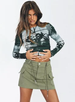 Princess Polly Torres Cargo Mini Skirt  Khaki Store