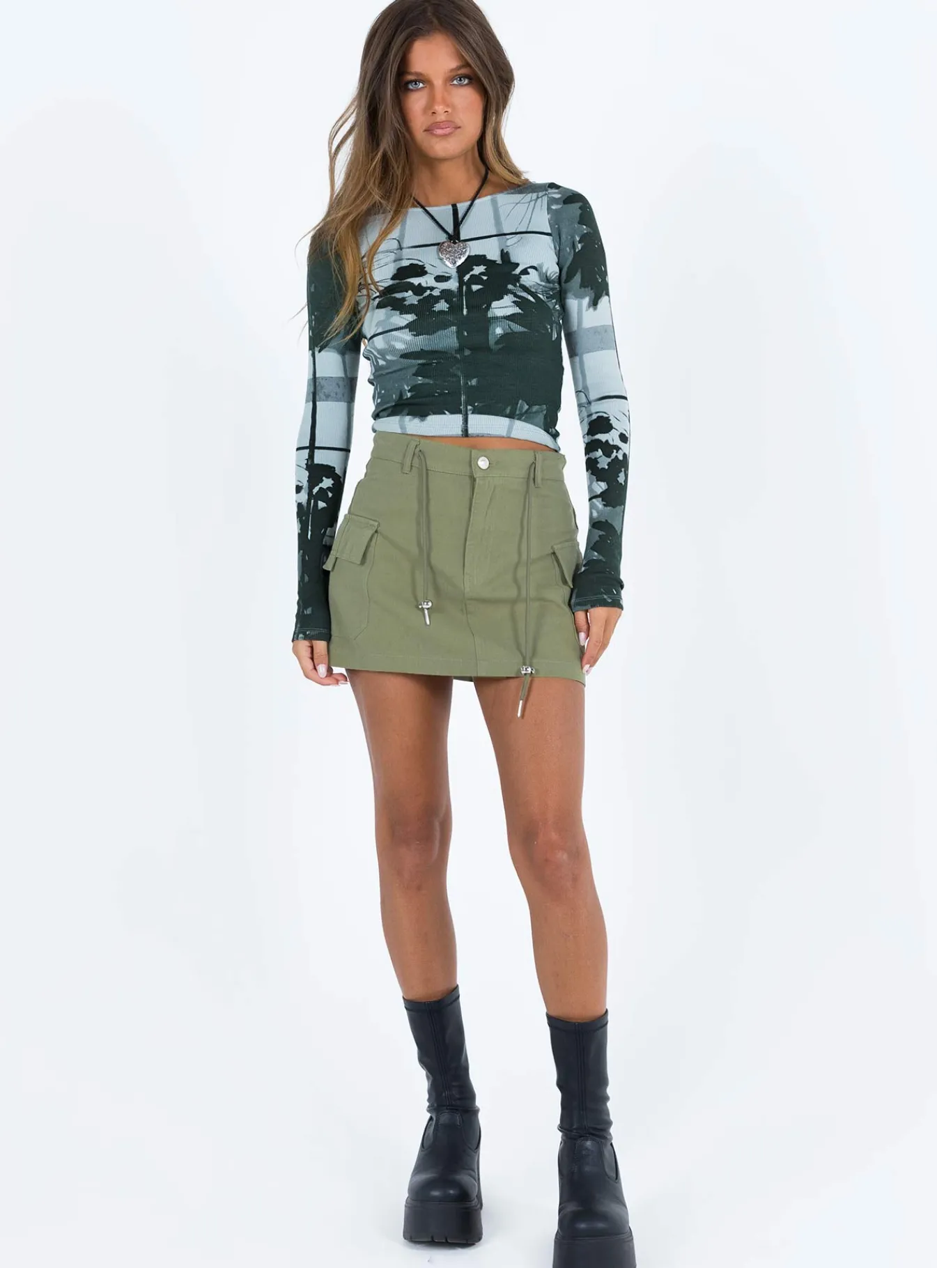 Princess Polly Torres Cargo Mini Skirt Khaki Store