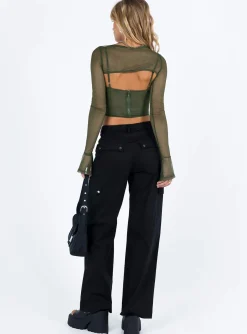 Princess Polly Toscan Cargo Pants  Black Fashion