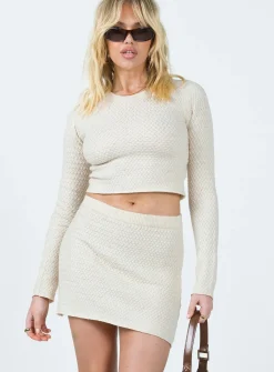 Princess Polly Trevi Knit Set Cream Shop