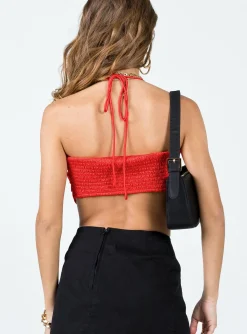 Princess Polly True Top  Red Outlet