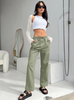 Princess Polly Tumble Pants  Green Sale