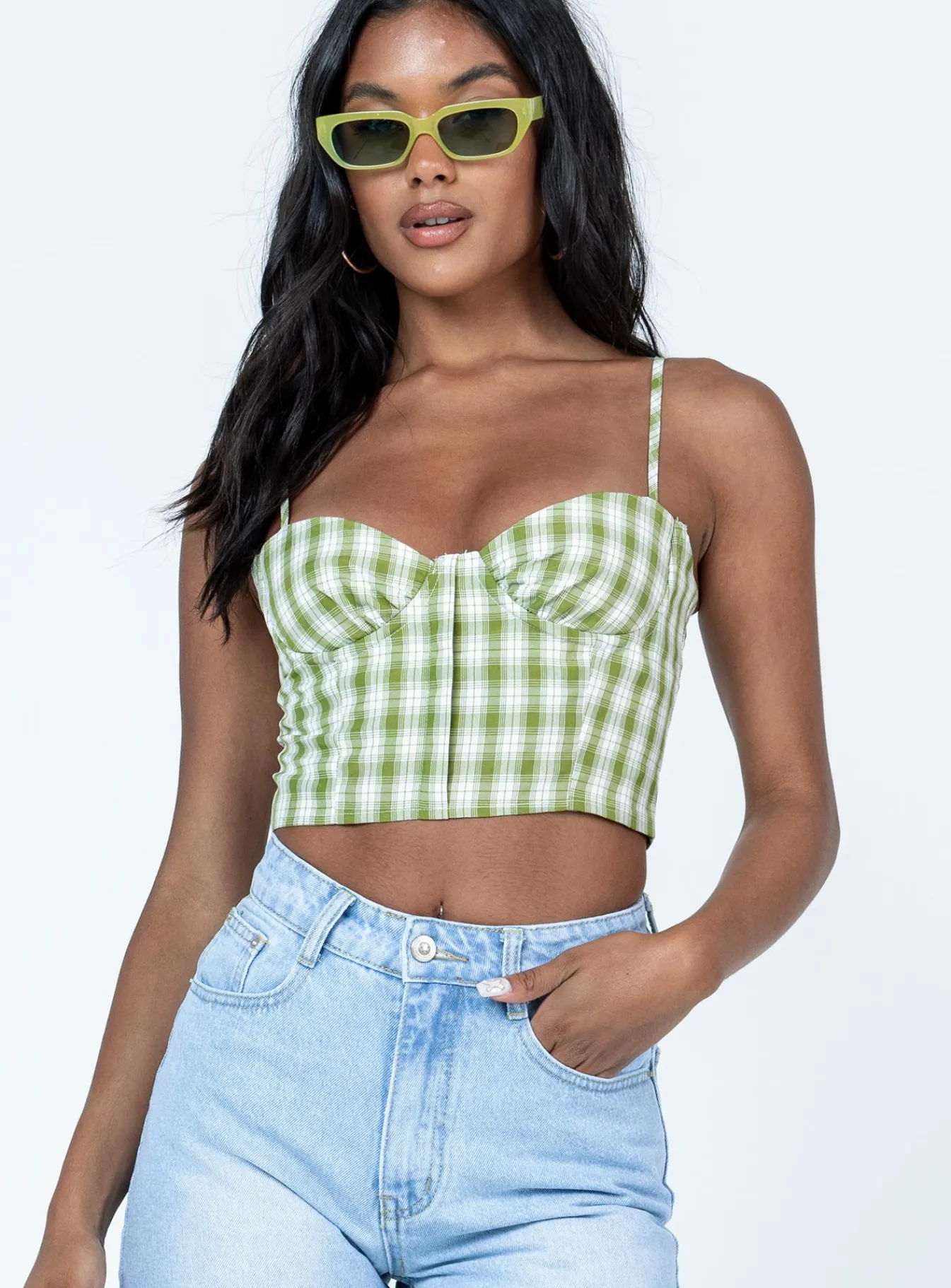 Princess Polly Tuscan Top Green Cheap