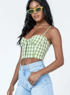 Princess Polly Tuscan Top Green Cheap