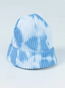Princess Polly Tye Me Downbeanie   Blue / White Sale