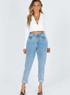 Princess Polly Tyler Jean Mom Jean Mid Wash  Denim Flash Sale