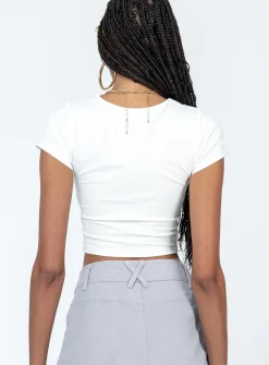 Princess Polly U Wait Tee White Sale