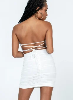Princess Polly Undiscovered Mini Dress White Shop