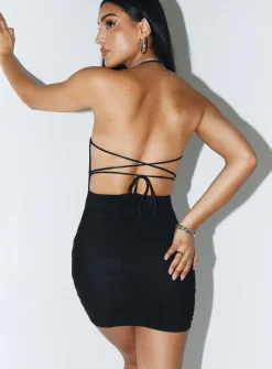 Princess Polly Undiscovered Mini Dresslow Impact Black Best
