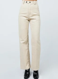 Princess Polly Uptown Cord Pant Beige Clearance