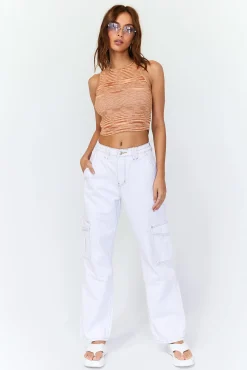 Princess Polly Utility Cargojeans White   Denim Flash Sale