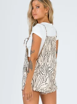 Princess Polly Utopia Romper Beige / Black Fashion