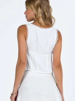 Princess Polly Vaccaro Top White Online
