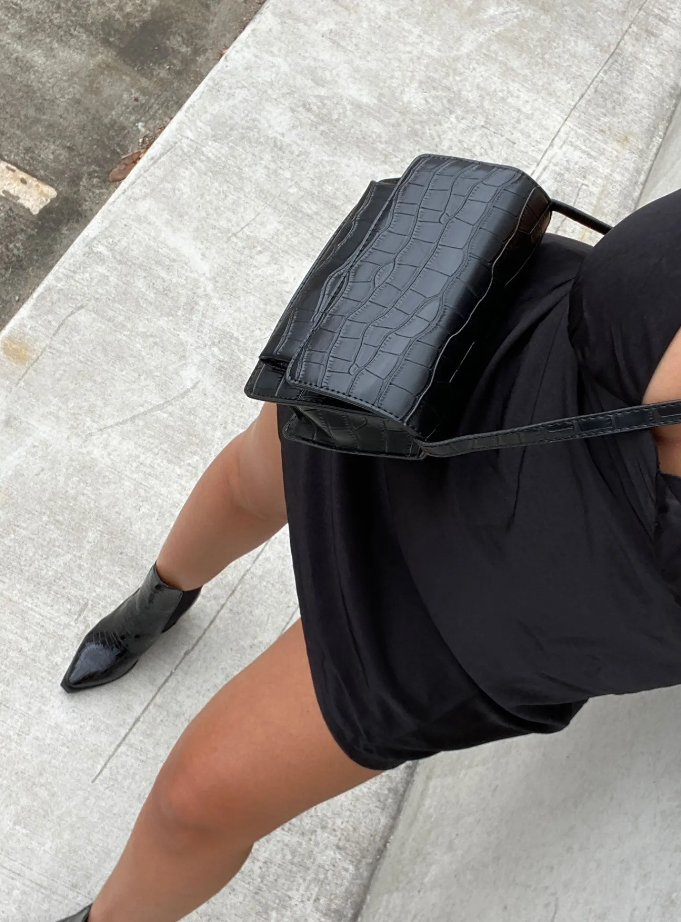 Princess Polly Valentine Croc Bag Black Hot