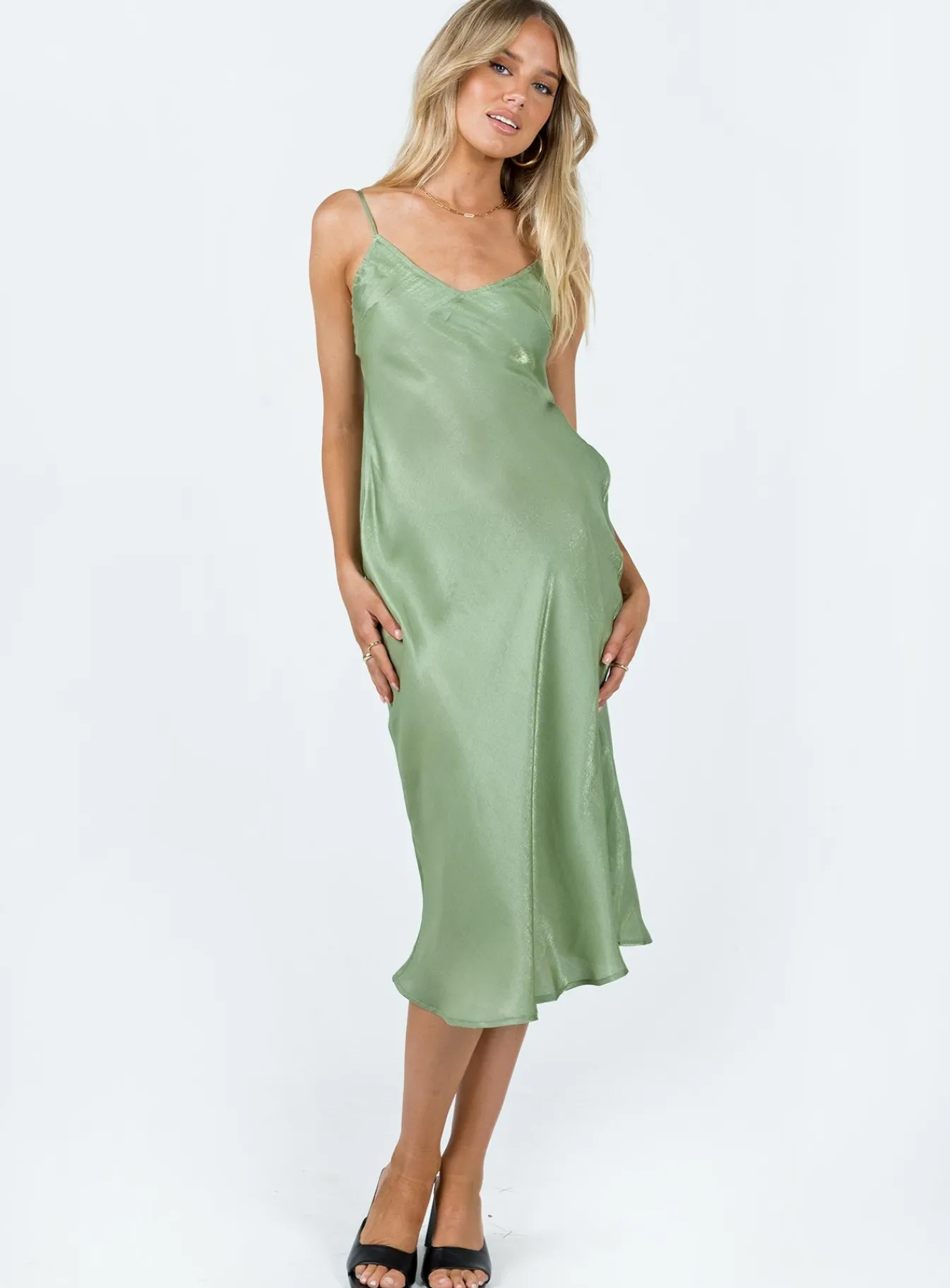 Princess Polly Varese Midi Dress Green Flash Sale