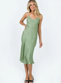 Princess Polly Varese Midi Dress Green Flash Sale