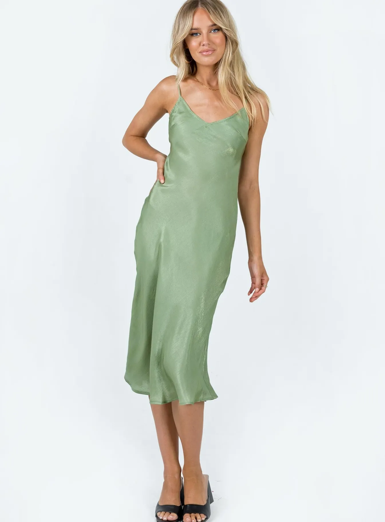Princess Polly Varese Midi Dress Green Flash Sale