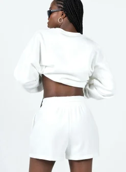 Princess Polly Vaycay Shorts  White Cheap