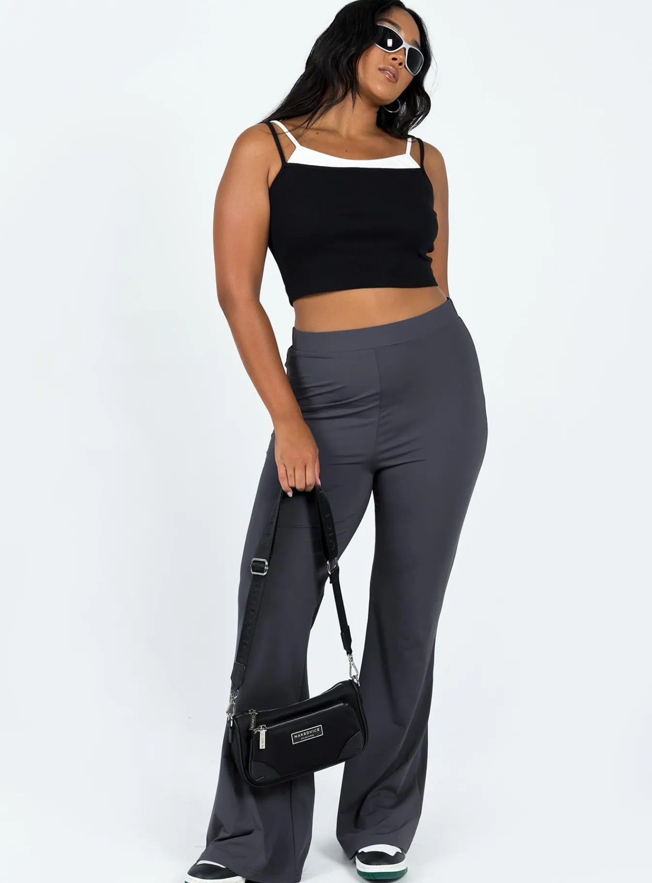 Princess Polly Vellgrove Pants Grey Slate Online