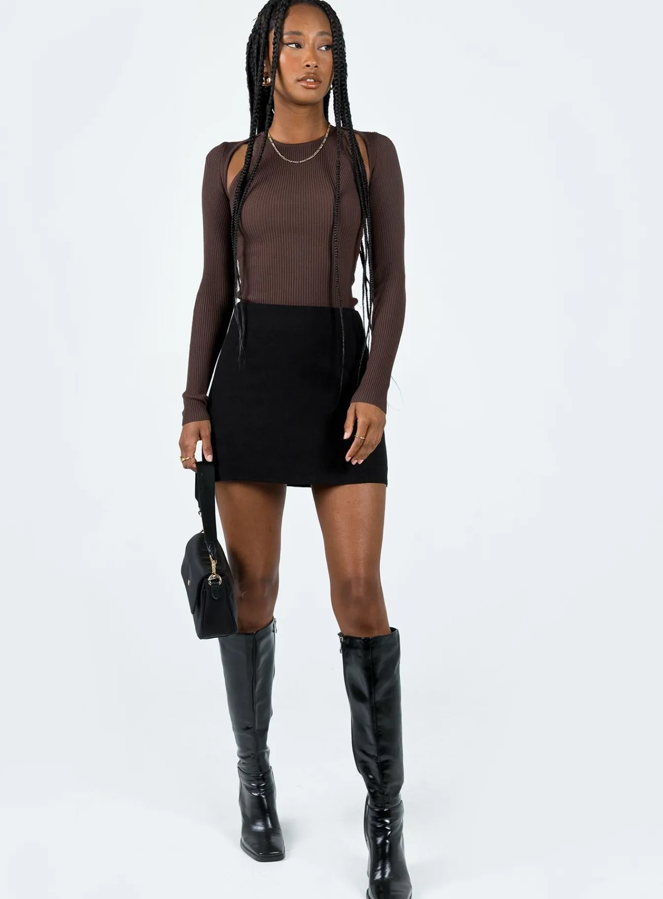 Princess Polly Venetia Long Sleeve Top Brown Sale