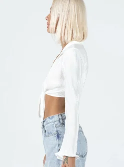 Princess Polly Venga Long Sleeve Top  White Cheap