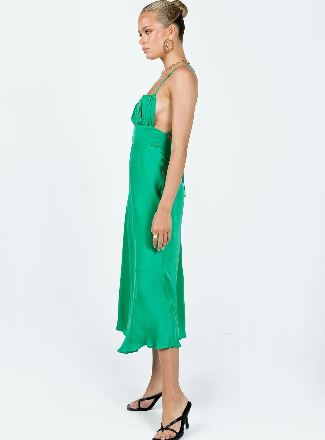 Princess Polly Veno Midi Dress Green Sale